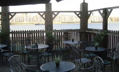 Soak up the view and relax in this pub garden.