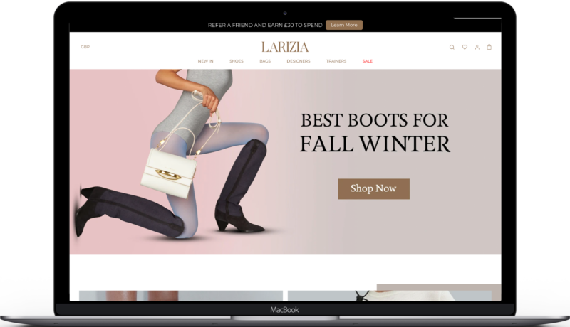 Larizia: Luxe Footwear and Accessories on Shopify Plus