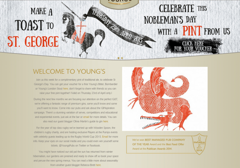 Young’s Pubs celebrate St George’s Day